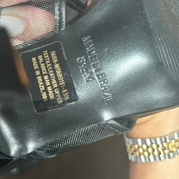 Steve Madden black mesh thong heels - Picture 4 of 4